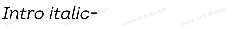 Intro italic字体转换 Intro italic字体转换
